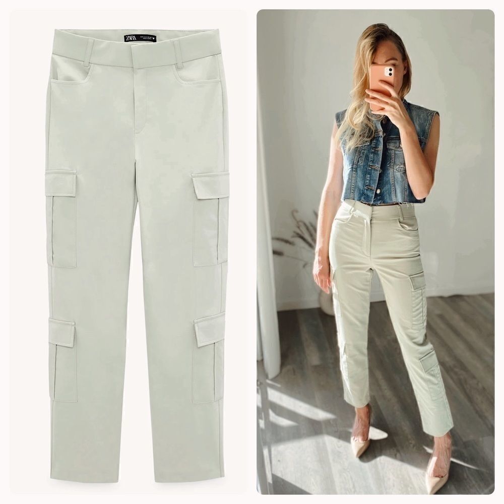 Zara Cargo Pants Trousers Pockets